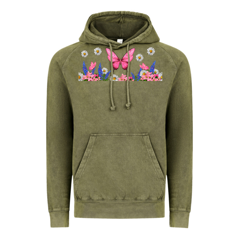 Butterflies And Flowers Vintage Hoodie by TumblerDesignByShophia | Teevron