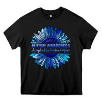 Black autism awareness accept understand love blue Heavy Core Tee - LillyAllenDesigns