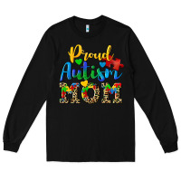 Black proud autism mom Long Sleeve Tee - CowGirlArtShop