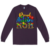 Plum proud autism mom Long Sleeve Tee - CowGirlArtShop