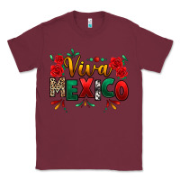 Burgundy Viva Mexico Cinco De Mayo Classic Tee - texasbilliewilder