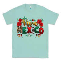 Seafoam Viva Mexico Cinco De Mayo Classic Tee - texasbilliewilder