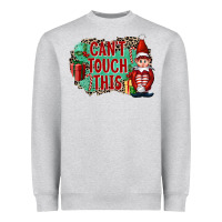 Heather Grey Christmas Can't Touch This Elf Heavyweight Sweatshirt - FaDigitalArtStudio