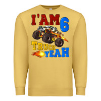 Antique Gold i'am six truck yeah Premium Sweatshirt - Artiststas