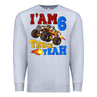 Heather Grey i'am six truck yeah Premium Sweatshirt - Artiststas