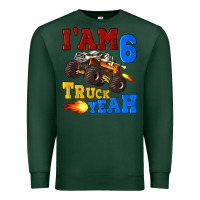 Sports Green i'am six truck yeah Premium Sweatshirt - Artiststas