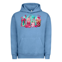 Pigment Pebble Blue breast cancer  coffee cups Urban Hoodie - AdoDesignShop