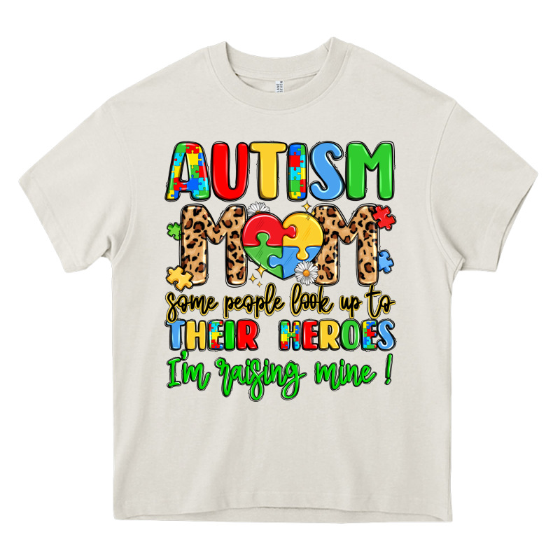 Autism Mom Some People Look Up To Their Heroes Heavy Core Tee by LillyAllenDesigns | Teevron