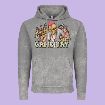 Game Day Baseball Leopard Vintage Hoodie Designed By Howdyjamesfarm