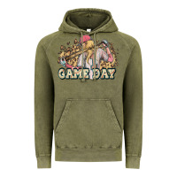 Vintage Olive game day baseball leopard Vintage Hoodie - HowdyJamesFarm