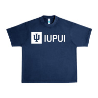 Navy IUPUI, Indiana University Urban Heavy Tee - minhPixels