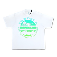White Bvi Tortola British Caribbean Island Souvenir Urban Heavy Tee - minhPixels