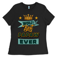 Black world's best papaw ever Ladies Tee - Jasminsmagicworld