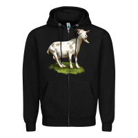 Black cashmere goat Zipper Hoodie - LillyAllenDesigns