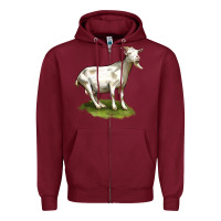 Burgundy cashmere goat Zipper Hoodie - LillyAllenDesigns