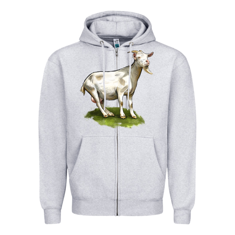 Cashmere Goat Zipper Hoodie by LillyAllenDesigns | Teevron