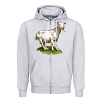 Heather Grey cashmere goat Zipper Hoodie - LillyAllenDesigns