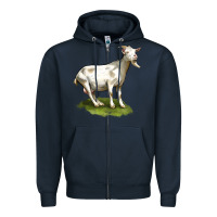 Navy cashmere goat Zipper Hoodie - LillyAllenDesigns