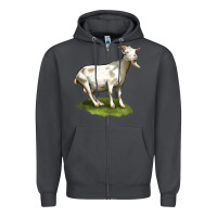 Smoke cashmere goat Zipper Hoodie - LillyAllenDesigns