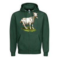 Sports Green cashmere goat Zipper Hoodie - LillyAllenDesigns