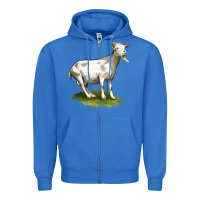 True Royal cashmere goat Zipper Hoodie - LillyAllenDesigns