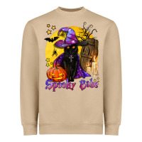 Mushroom spooky babe black witch cat Heavyweight Sweatshirt - BundleAndBundleShop