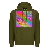 Army Green neon glitter leopard seamless pattern Premium Hoodie - BundleAndBundleShop