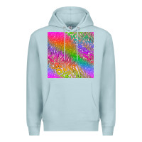 Blue Mist neon glitter leopard seamless pattern Premium Hoodie - BundleAndBundleShop