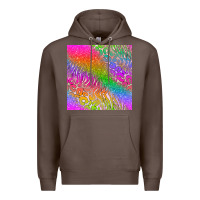 Coffee neon glitter leopard seamless pattern Premium Hoodie - BundleAndBundleShop
