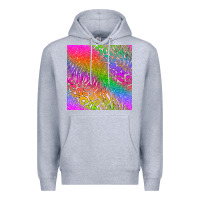 Heather Grey neon glitter leopard seamless pattern Premium Hoodie - BundleAndBundleShop