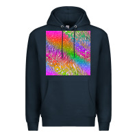 Navy neon glitter leopard seamless pattern Premium Hoodie - BundleAndBundleShop