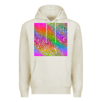 Oatmeal Heather neon glitter leopard seamless pattern Premium Hoodie - BundleAndBundleShop