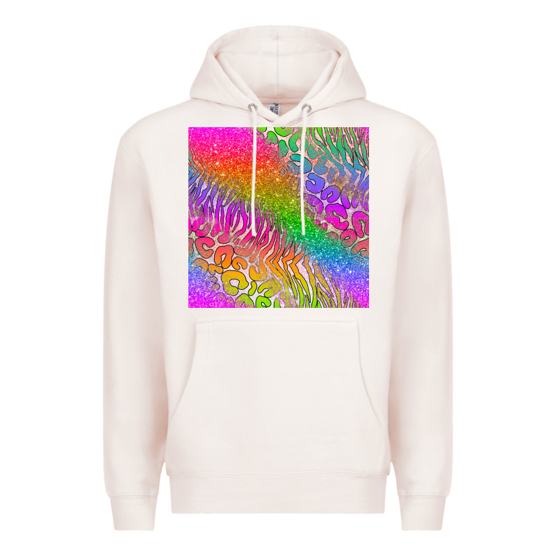 Neon Glitter Leopard Seamless Pattern Premium Hoodie by BundleAndBundleShop | Teevron