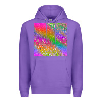 Purple neon glitter leopard seamless pattern Premium Hoodie - BundleAndBundleShop