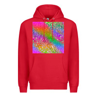Red neon glitter leopard seamless pattern Premium Hoodie - BundleAndBundleShop