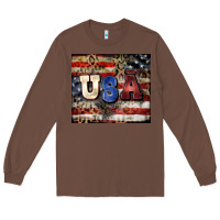 Chestnut usa Long Sleeve Tee - CowGirlArtShop