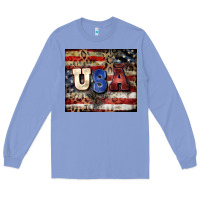 Colony Blue usa Long Sleeve Tee - CowGirlArtShop