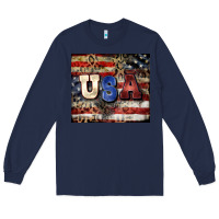 Navy usa Long Sleeve Tee - CowGirlArtShop