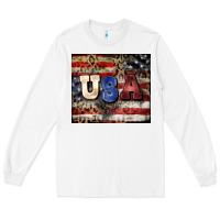 White usa Long Sleeve Tee - CowGirlArtShop