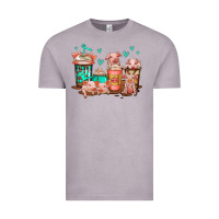 Vintage Zinc cute pigs coffee Vintage Tee - Jasminsmagicworld