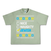 Oil Green nice naughty jewish ugly hanukkah sweater chanukah jew gift premium t Urban Heavy Tee - minhPixels
