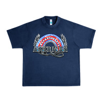 Navy American rainbow Urban Heavy Tee - HowdyJamesFarm