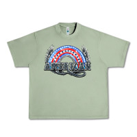 Oil Green American rainbow Urban Heavy Tee - HowdyJamesFarm
