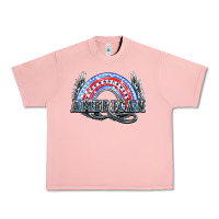 Salmon American rainbow Urban Heavy Tee - HowdyJamesFarm