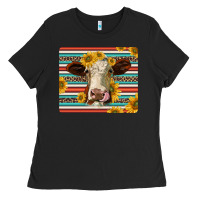 Black serape leopard hereford cattle mousepad Ladies Tee - Jasminsmagicworld