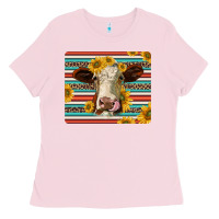 Bubblegum Pink serape leopard hereford cattle mousepad Ladies Tee - Jasminsmagicworld
