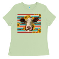 Matcha serape leopard hereford cattle mousepad Ladies Tee - Jasminsmagicworld