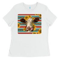 White serape leopard hereford cattle mousepad Ladies Tee - Jasminsmagicworld