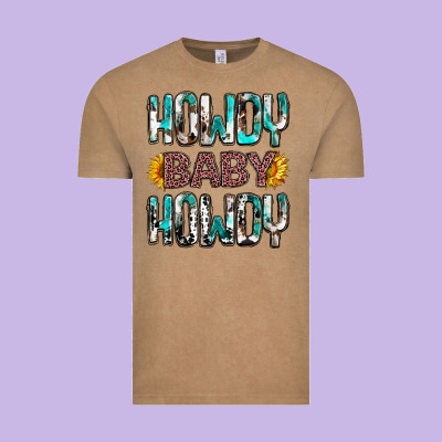 Western Howdy Baby Howdy Vintage Tee Designed By Howdyjamesfarm
