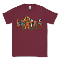 Burgundy Our Lady of Guadalupe Mama Classic Tee - texasbilliewilder